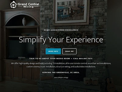 Screenshot of the old Grand Cental Wiring website.